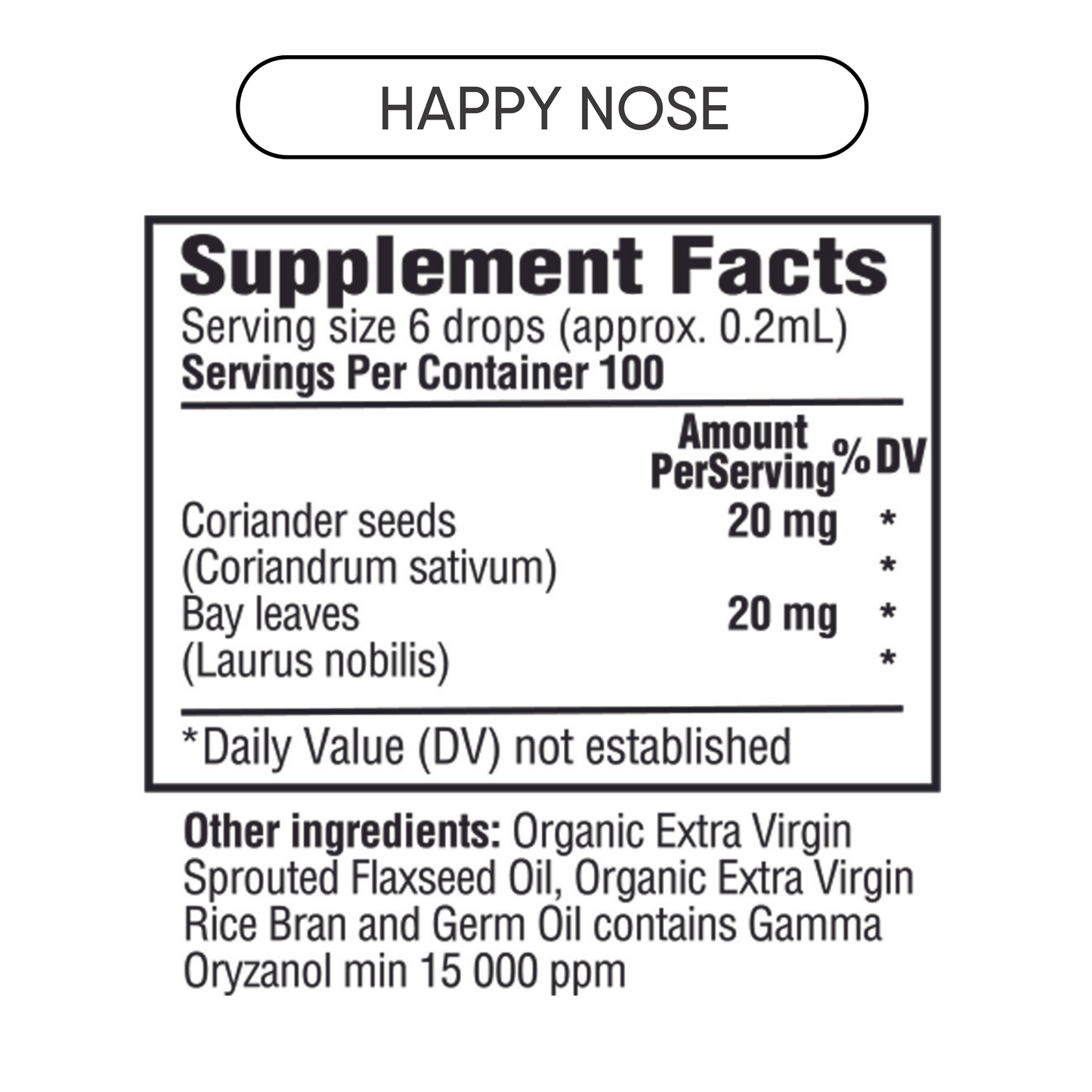 Happy Nose supplement
