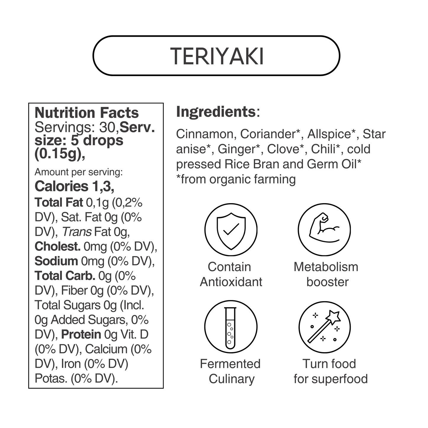 Teriyaki mix Liquid Fermented Antioxidant