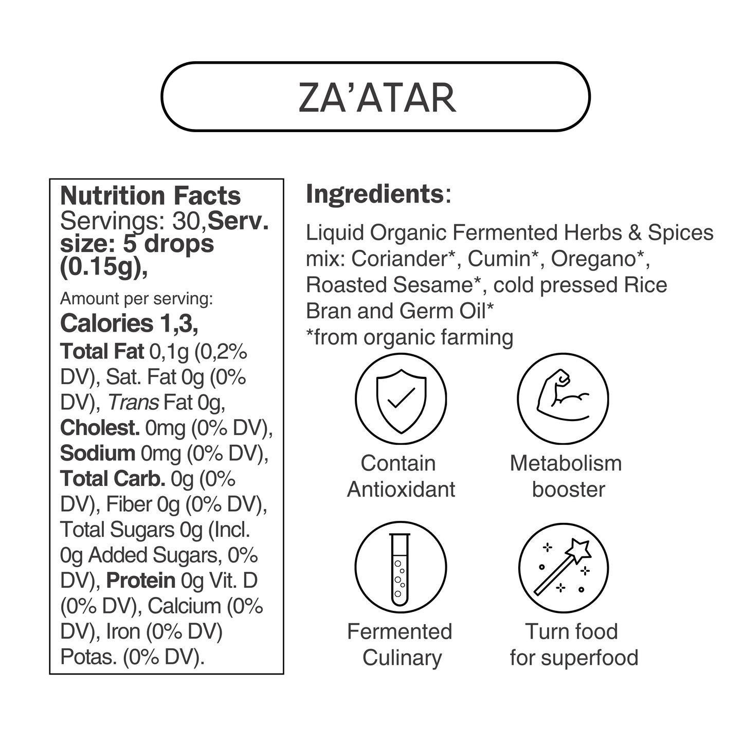 Za'atar Liquid Fermented Antioxidant