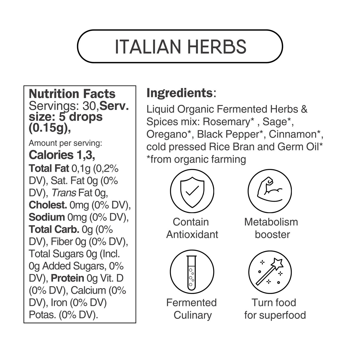 Italian mix Liquid Fermented Antioxidant