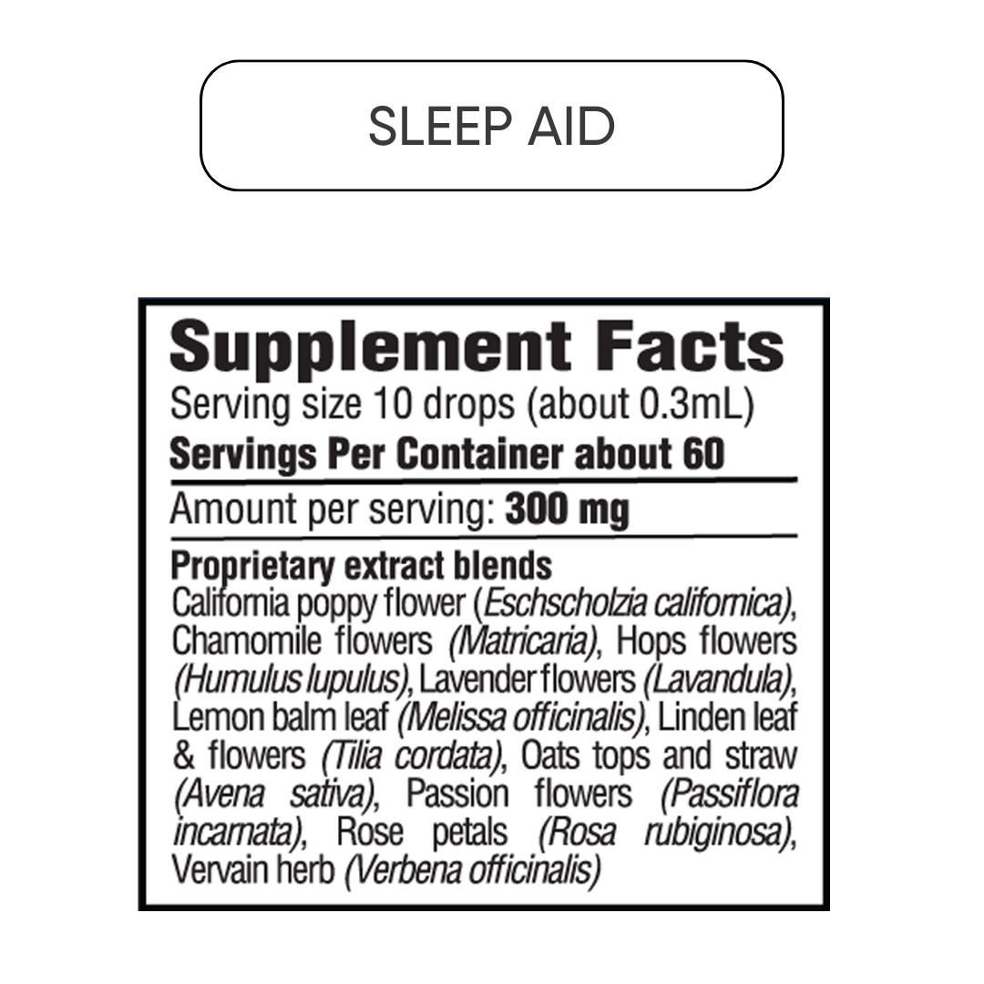 Sleep Aid Herbal supplement (60 dosage)/Herbal Tea (2 oz)